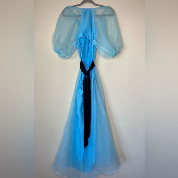 NWT Cynthia Rowley Clara Midi Blue Dress Organza Size S - Picture 12 of 15